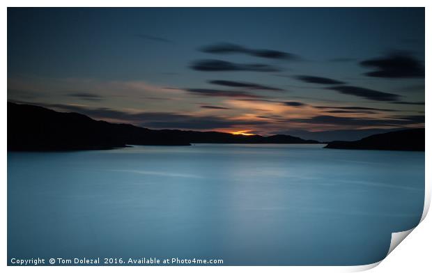 Long exposure  of a Loch Cairnbawn sunset. Print by Tom Dolezal