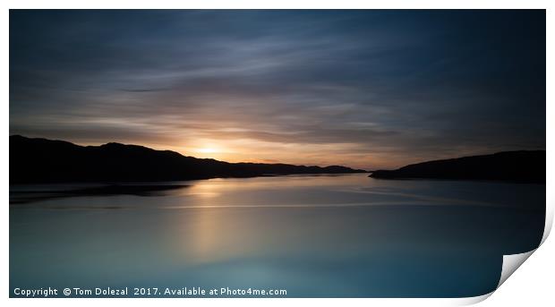 Long exposure Highland sunset Print by Tom Dolezal