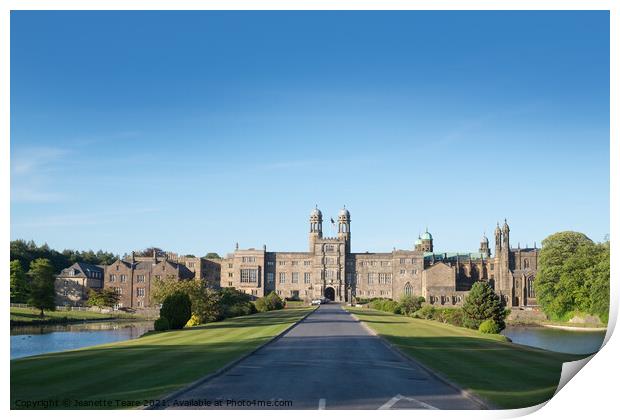 Stonyhurst College, Lancashire Print by Jeanette Teare