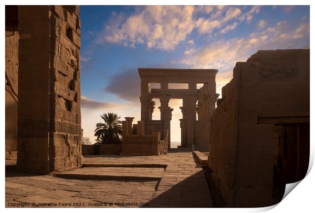 Philae Temple, Aswan, Egypt Print by Jeanette Teare