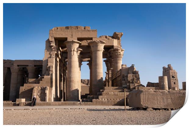 Temple of Kom Ombo Print by Jeanette Teare