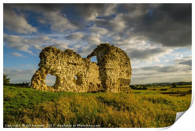 Calceby Ruins Print by GILL KENNETT