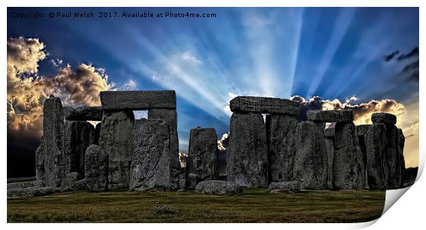 Stonehenge Print by Paul Welsh