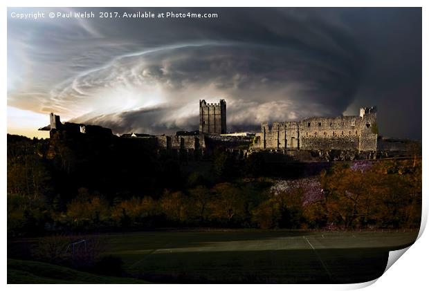 Ricmond Castle Print by Paul Welsh