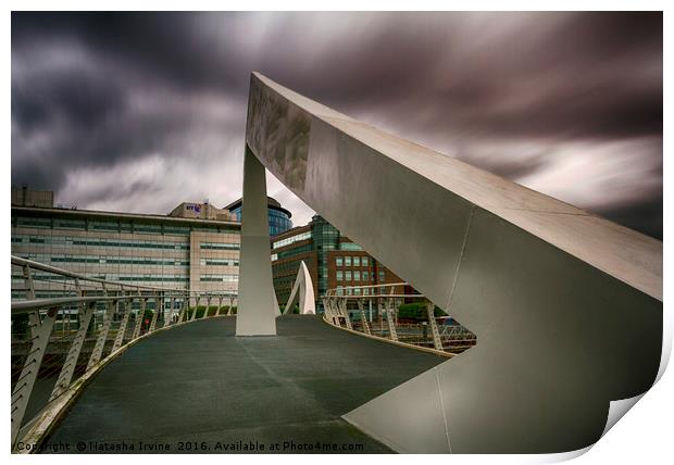 Tradeston Bridge, Glasgow Print by Natasha Irvine