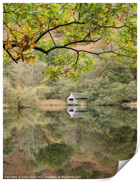 Rydal Water Reflections Print by JUDI LION