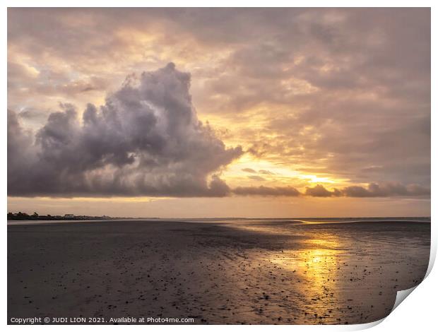 December sunrise Print by JUDI LION