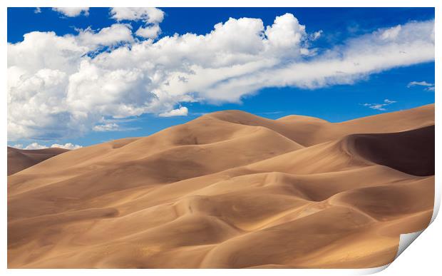 Panorama of Great Sand Dunes NP  Print by Steve Heap