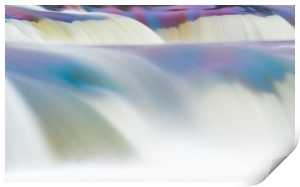 Abstract rendition of heavily flooded waterfall Print by Steve Heap