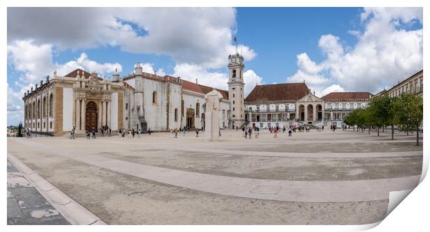 Johannine Library in main quadrangle of University of Coimbra Print by Steve Heap