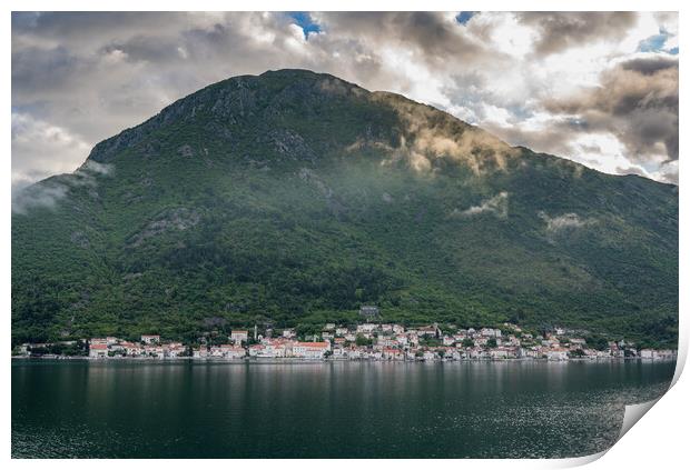 Cruise up the Bay of Kotor in Montenegro Print by Steve Heap