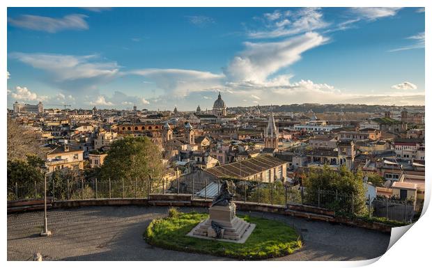 Skyline of the city of Rome, Italy Print by Steve Heap