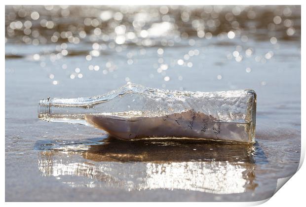 Message in a Bottle Print by Jackie Davies