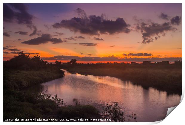 Once upon after sunset Print by Indranil Bhattacharjee