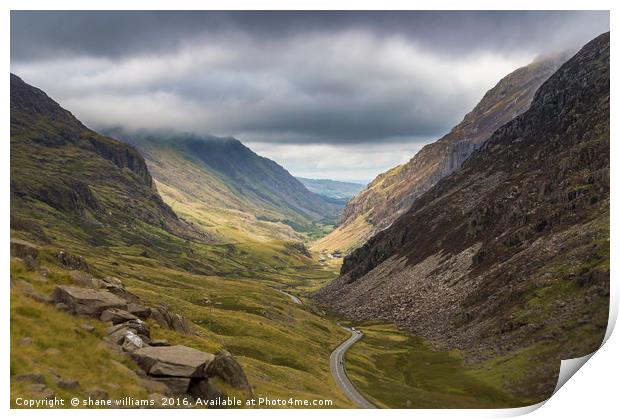 The Hills Of Snowdonia Print by shane williams