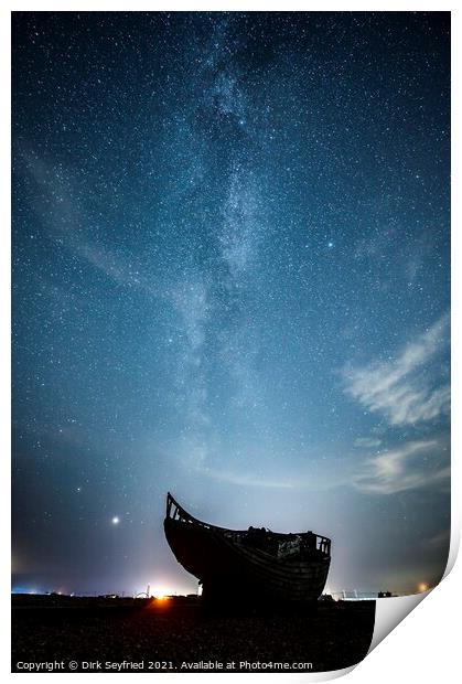 The Milky Way Shipwreck Print by Dirk Seyfried