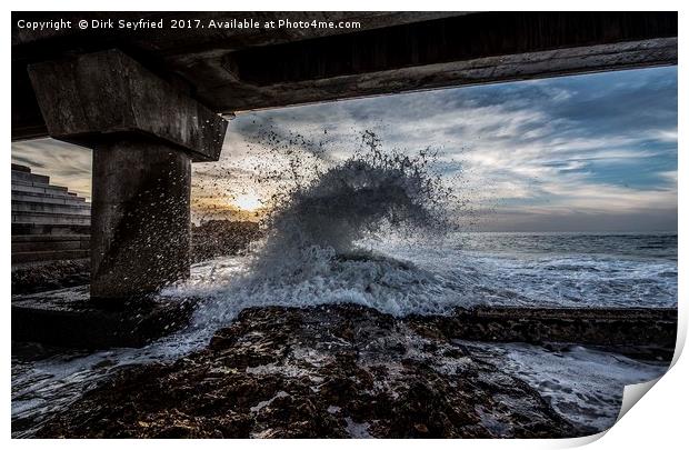 Under The Pier, South Africa Print by Dirk Seyfried