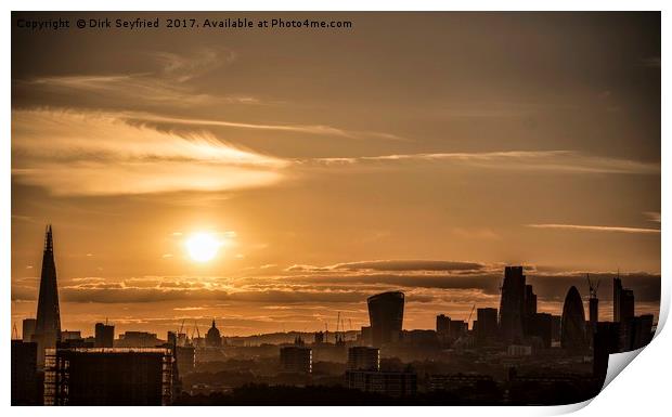 Sunset, Point Hill, London Print by Dirk Seyfried