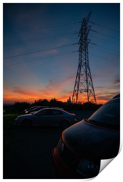 Beneath the Pylon at Sunset Print by Anne Rogers LRPS
