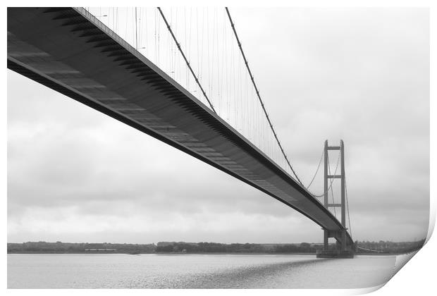 Bridge on misty day Print by Clare Willis