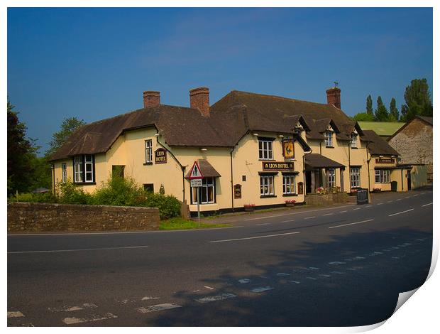 England: Lion Hotel, Leintwardine, Herefordshire Print by David Bigwood