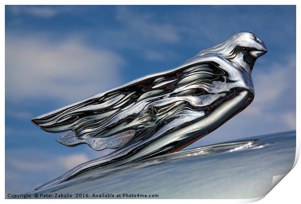 Cadillac's Flying Goddess Print by Peter Zabulis