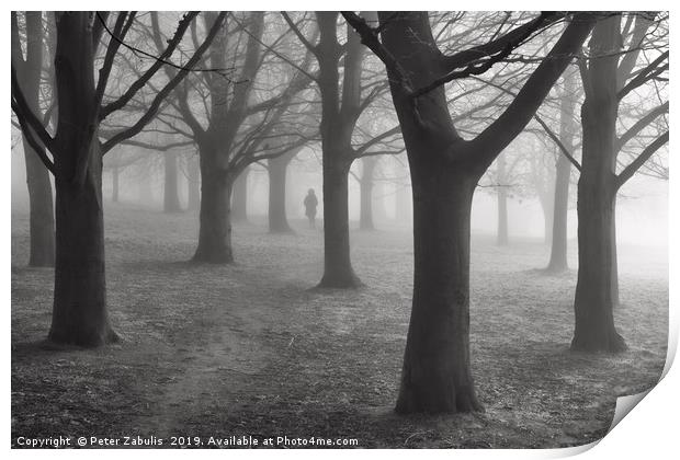 A figure in the mist Print by Peter Zabulis