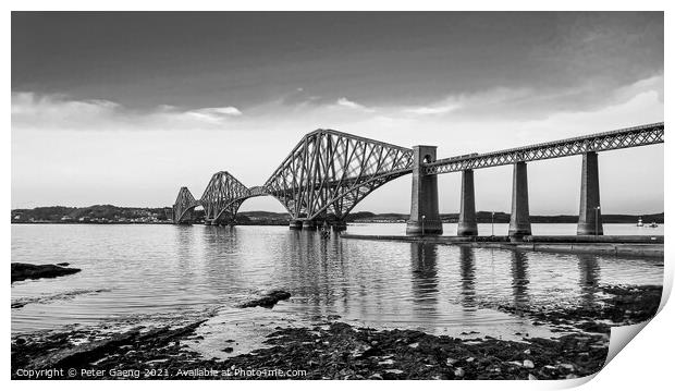 Forth Railway Bridge from South Queensferrry Print by Peter Gaeng