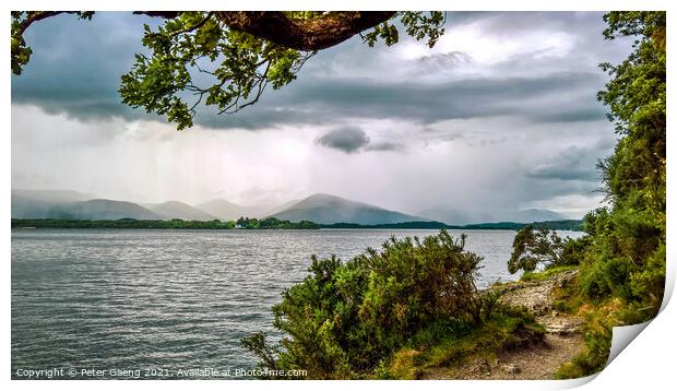 Loch Lomond from Balmaha.  Print by Peter Gaeng