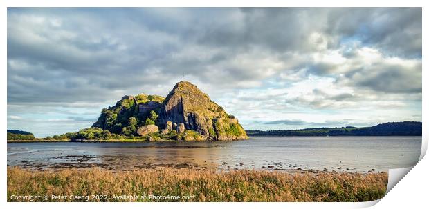 Dumbarton Rock and the river Clyde - Scotland Print by Peter Gaeng
