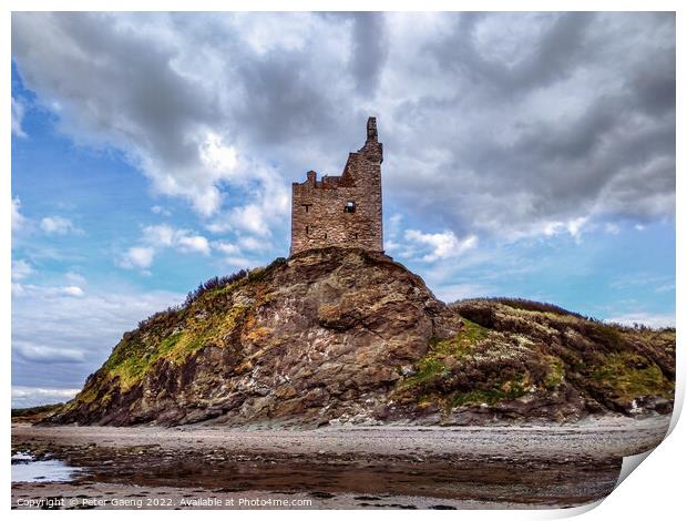 Greenan Castle: Scotland's Hidden Castles in Scotl Print by Peter Gaeng