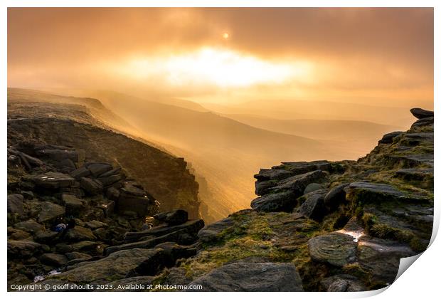 Kinder Downfall Winter Afternoon Print by geoff shoults
