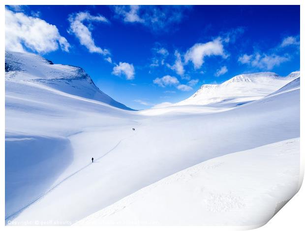 Rondane ski touring. Norway Print by geoff shoults