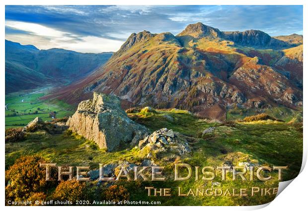 The Langdale Pikes Print by geoff shoults