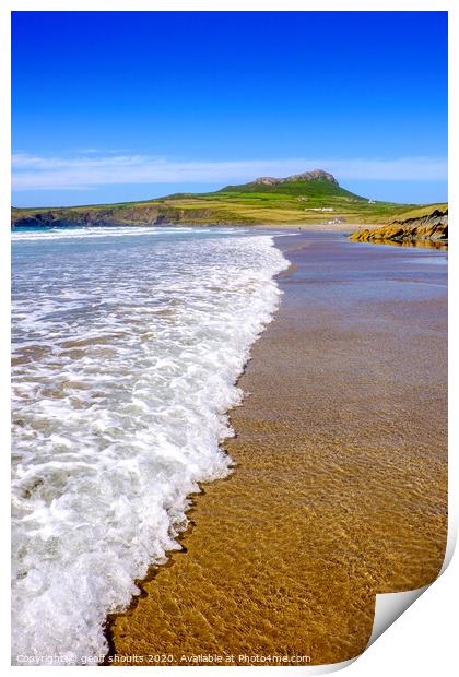 Whitesands beach Print by geoff shoults
