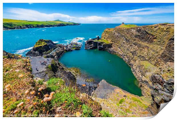 The Blue Lagoon, Abereiddy Print by geoff shoults