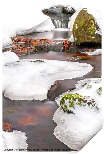 Winter stream Print by geoff shoults