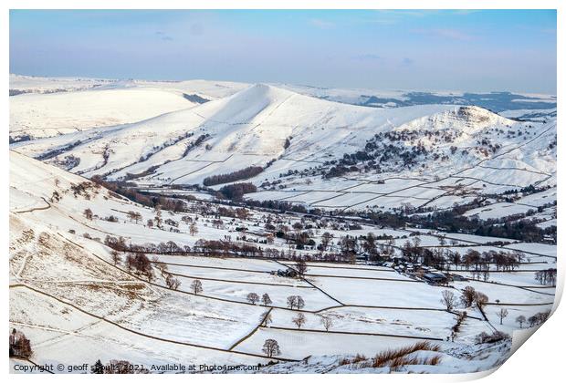 Lose Hill, winter Print by geoff shoults