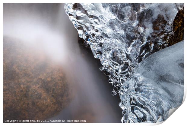 Ice and water Print by geoff shoults