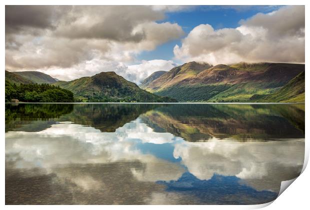 Mountain Reflections Print by Paul Bullen