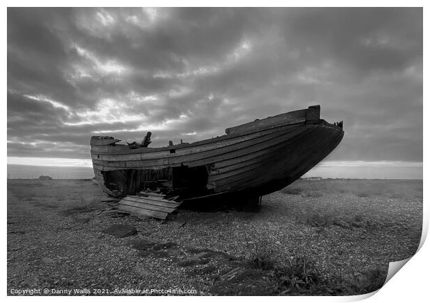 Dungeness Shipwreck Print by Danny Wallis