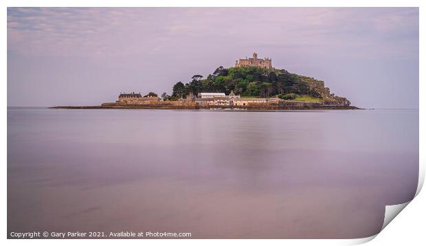 St. Michael's Mount, at sunrise Print by Gary Parker