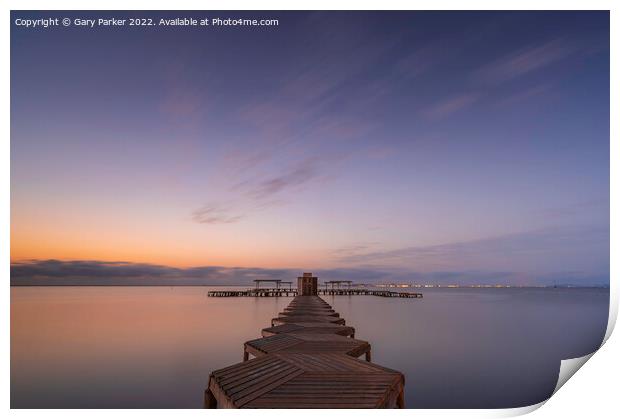 Sunrise over the Mar Menor Print by Gary Parker