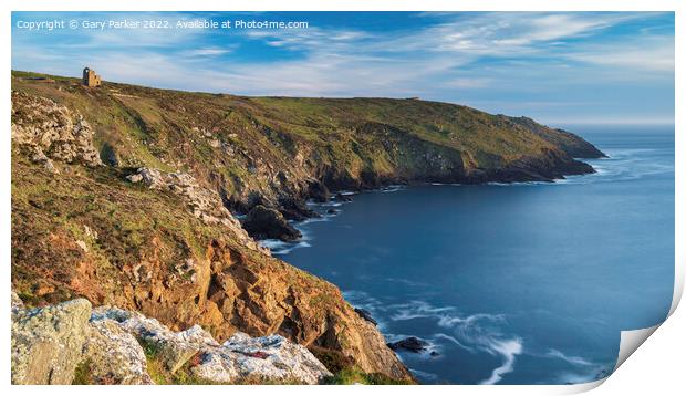 The Cornish coastline, near Lands end Print by Gary Parker