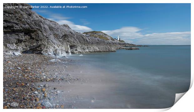 Bracelet Bay, the Mumbles, Swansea, south Wales Print by Gary Parker