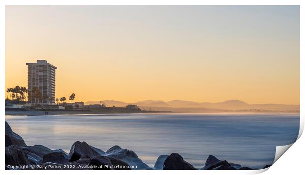 Coronado Beach Sunrise Print by Gary Parker