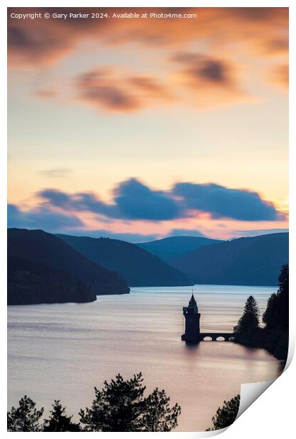 Lake Vyrnwy, Mid Wales Print by Gary Parker