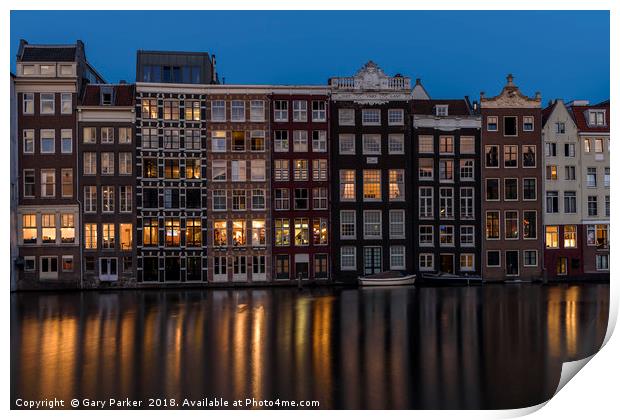 Amsterdam Reflections Print by Gary Parker