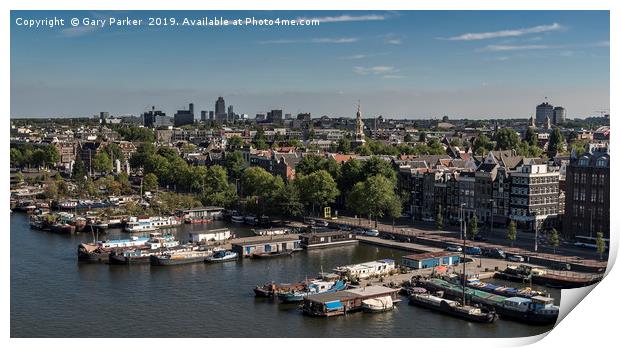 View north, over Amsterdam Print by Gary Parker