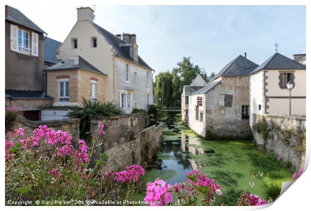 The River Aure in Bayeux, France Print by Gary Parker